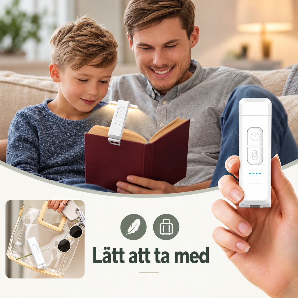 Boklus – Uppladdningsbar läslampa